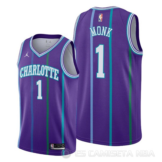 Camiseta Malik Monk #1 Charlotte Hornets Classic 2019-20 Violeta - Haga un click en la imagen para cerrar